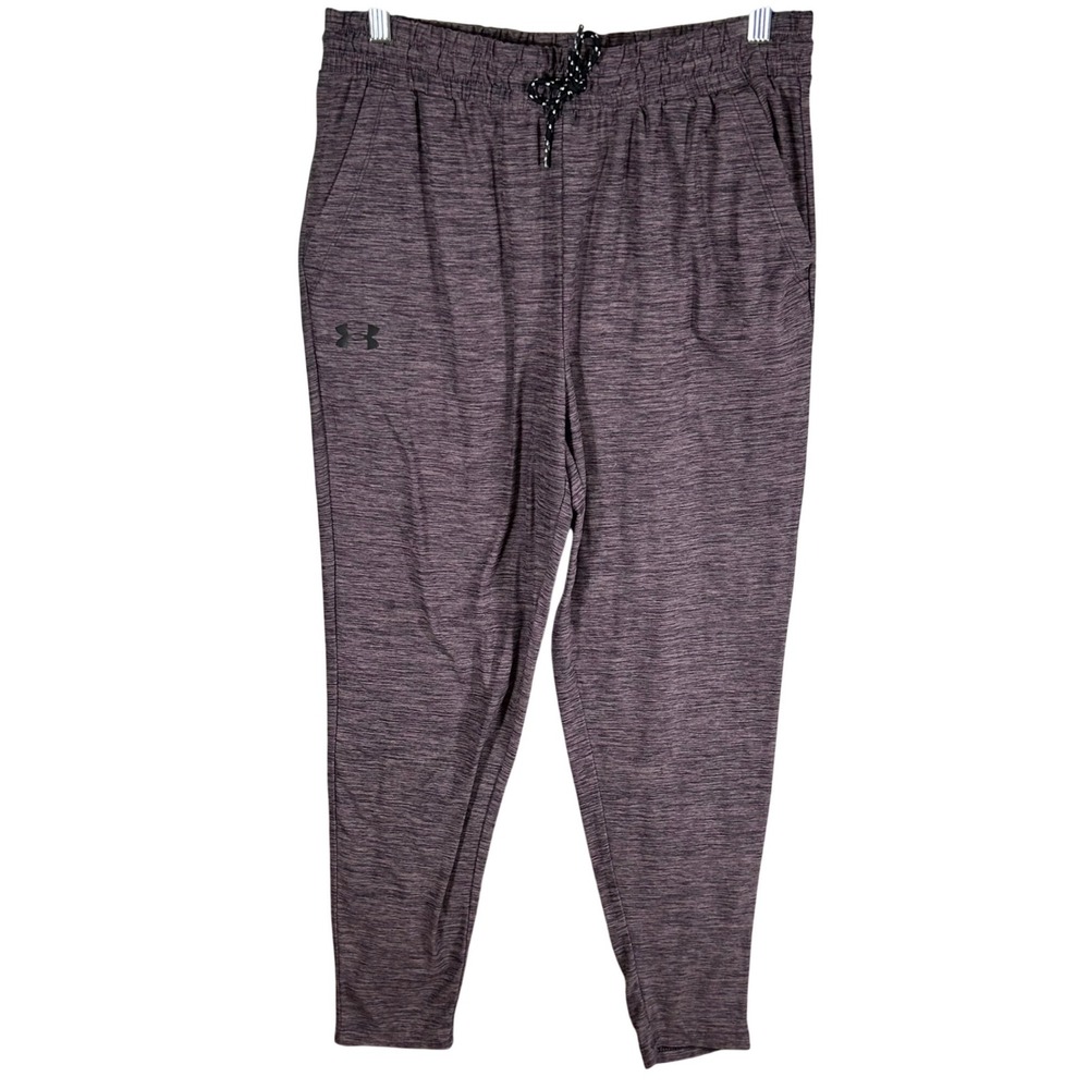 Under Armour Pants Kids YXL Purple Heathered Joggers Space Dye Athletic